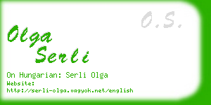 olga serli business card